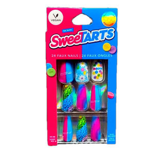 Sweetarts Squareletto Vegan Faux Nail Set - 24 Pack - NWT